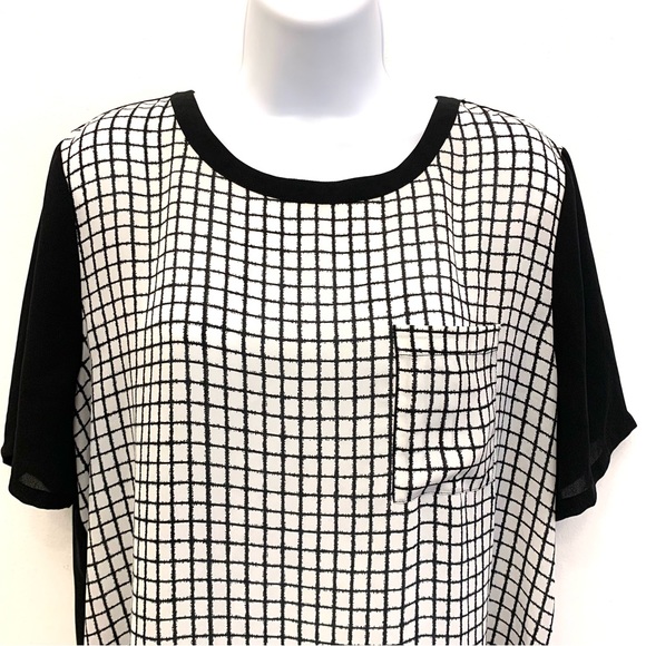 Halogen Blouse Black & White Lg - Picture 2 of 11